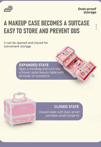 PrincessGlam™ Deluxe Makeup Box for Kids