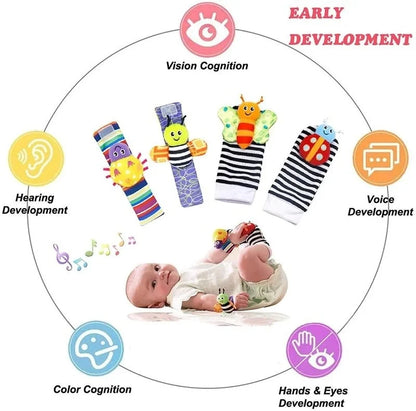 TinySteps™ Baby Wrist & Foot Rattle Set