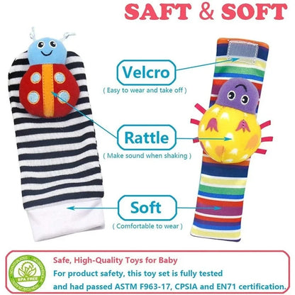 TinySteps™ Baby Wrist & Foot Rattle Set