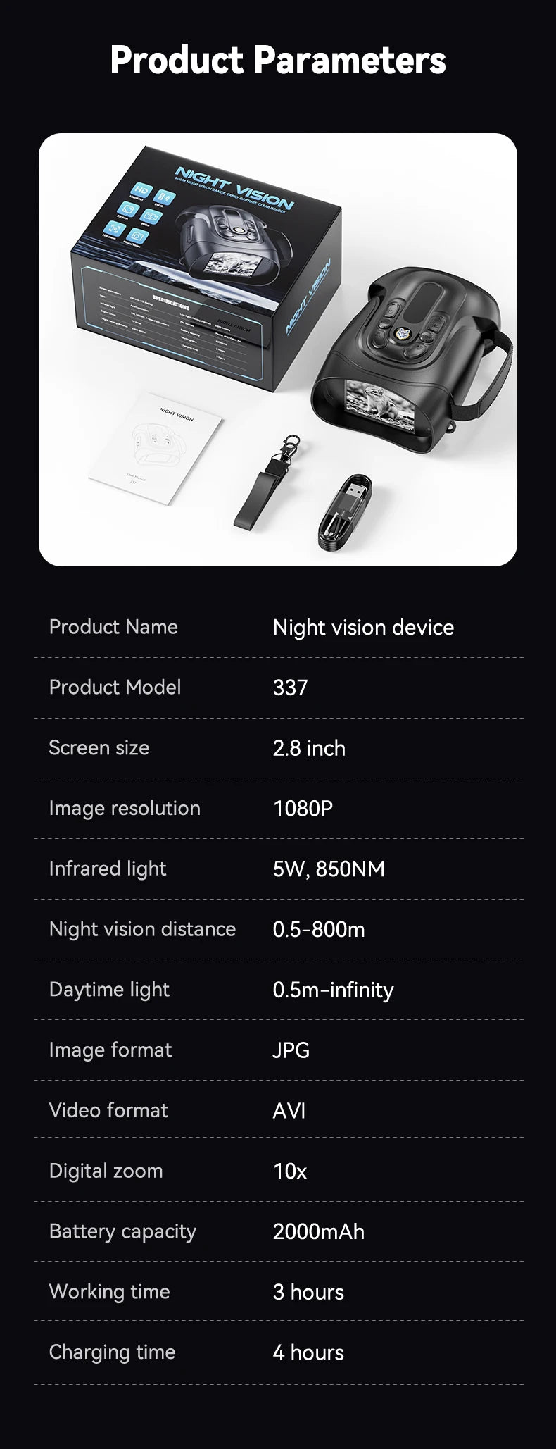 NightScope™ 10X Infrared Night Vision Goggles