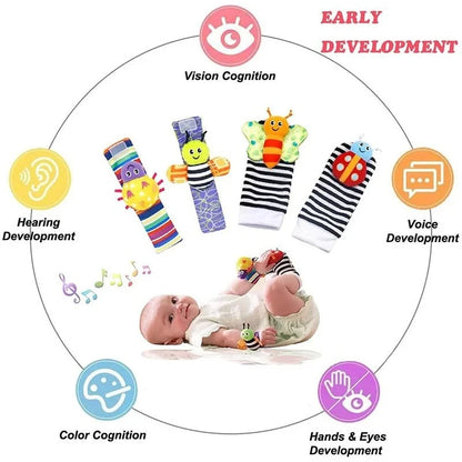 TinySteps™ Baby Wrist & Foot Rattle Set