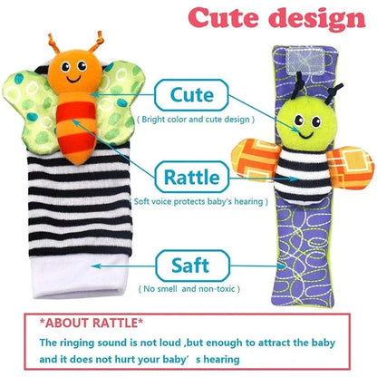 TinySteps™ Baby Wrist & Foot Rattle Set