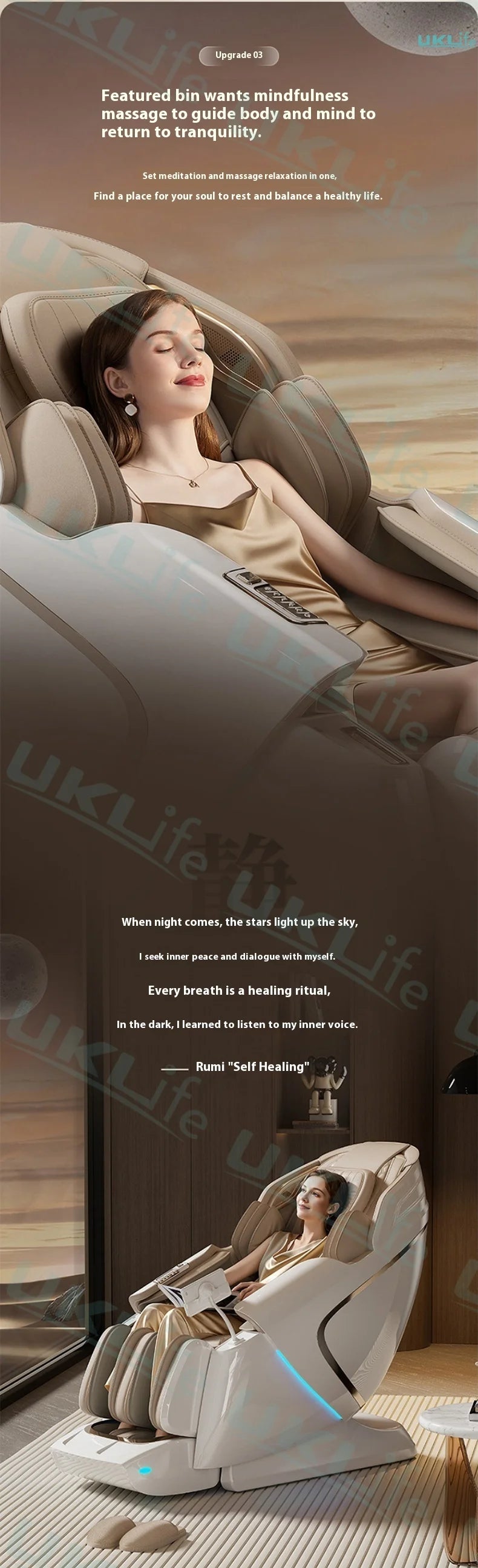 RevivaLux™ 4D Zero Gravity Massage Chair