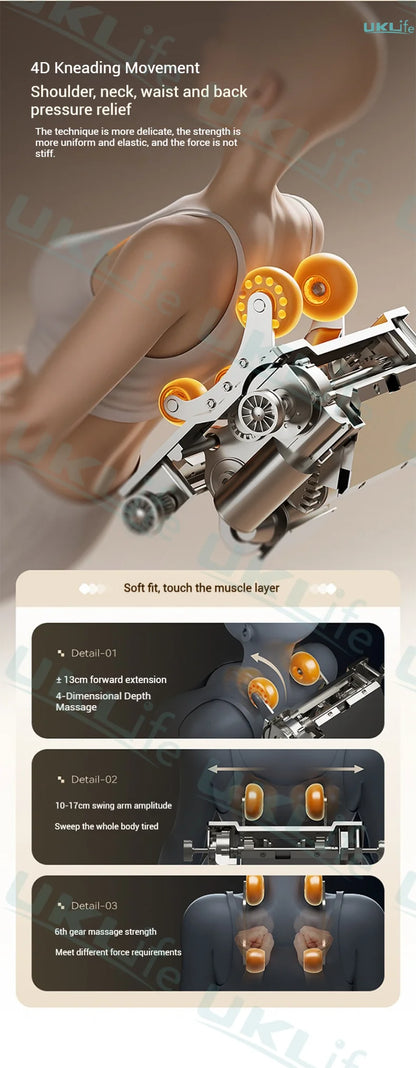 RevivaLux™ 4D Zero Gravity Massage Chair