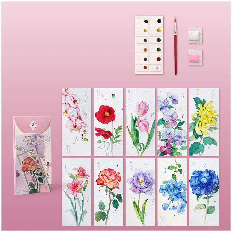 PaintMark™ DIY Watercolor Bookmark Set