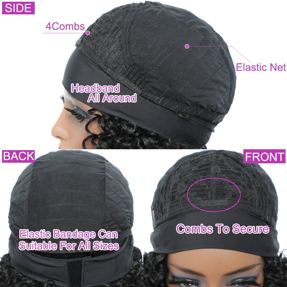 CurlBand™ Deep Wave Headband Wig
