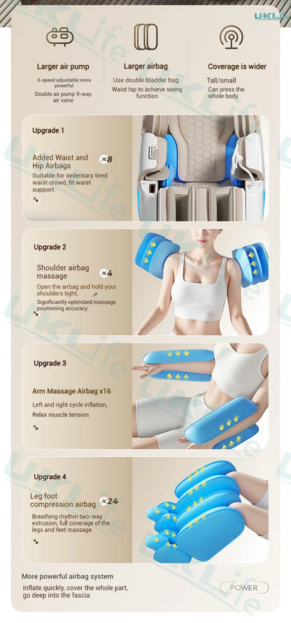 RevivaLux™ 4D Zero Gravity Massage Chair
