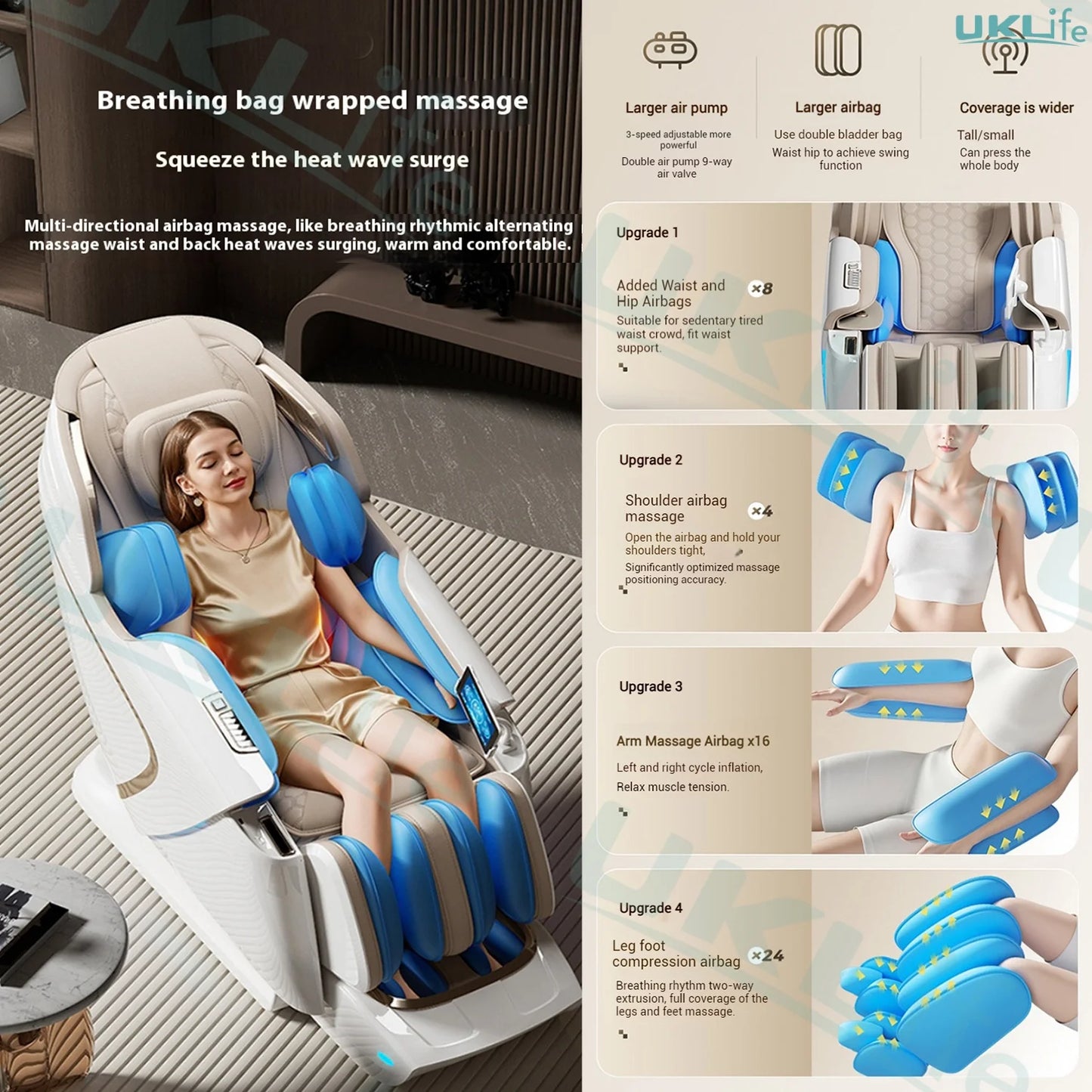 RevivaLux™ 4D Zero Gravity Massage Chair