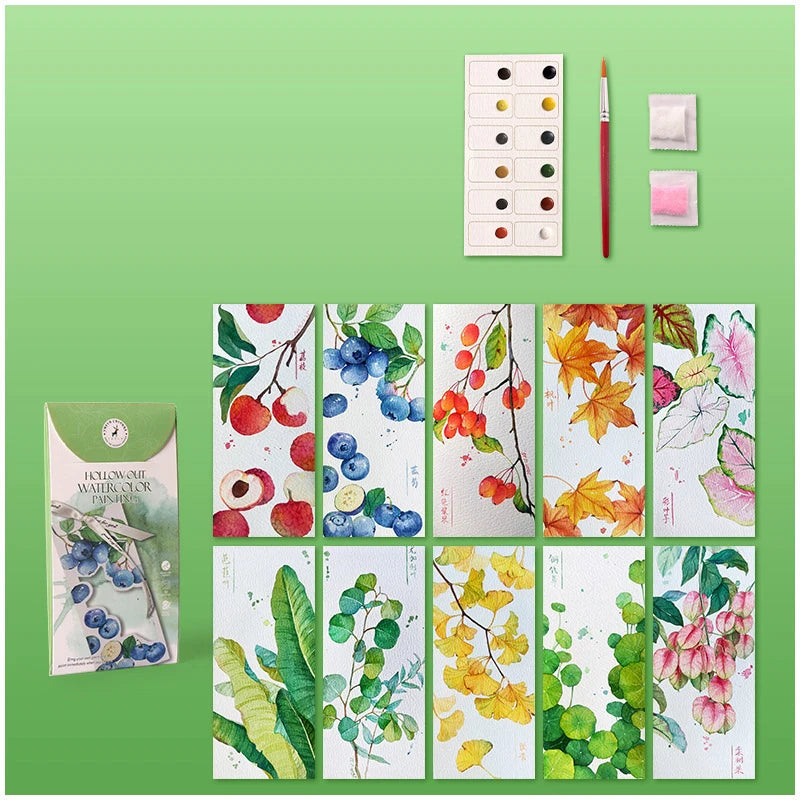 PaintMark™ DIY Watercolor Bookmark Set